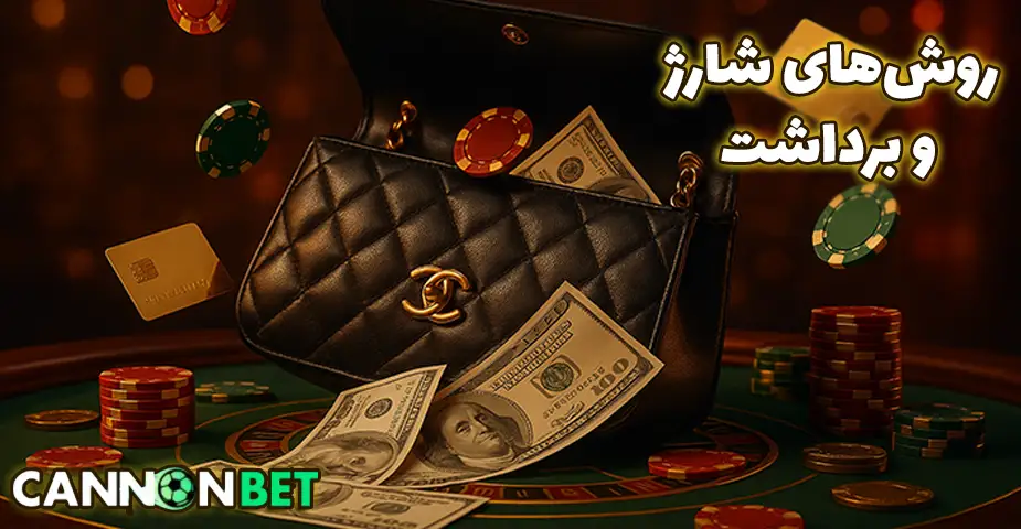 روش‌های سریع و امن شارژ و برداشت در کانن بت (CannonBet)